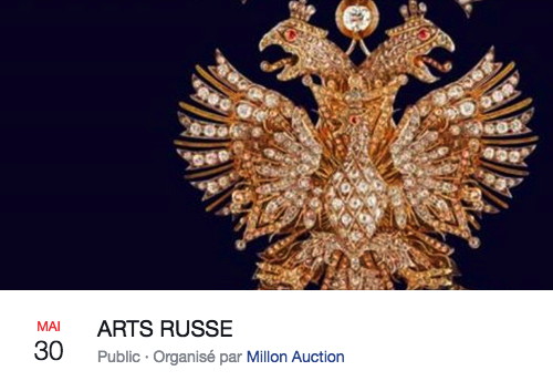 Bannière Facebook. Paris. Arts russe. Organisé par Millon Auction. 2018-05-30